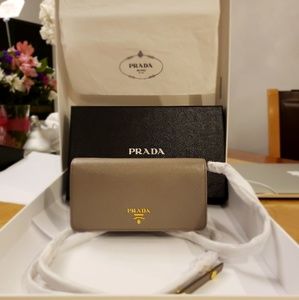 Prada Saffiano Wallet on a Chain